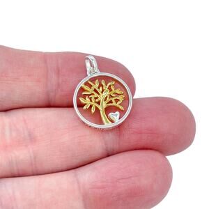 Estate Sterling Silver 925 Family Tree Pendant | My Family My Love